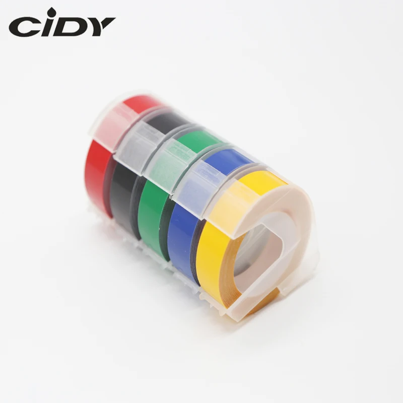 Mixed Color CIDY 5 roll Compatible DYMO 3D Plastic Embossing Xpress Labels 9mm*3m for DYMO 1610/1575 Embossing Label Makers
Mixed Color CIDY 5 roll Compatible DYMO 3D Plastic Embossing Xpress Labels 9mm*3m for DYMO 1610/1575 Embossing Label Makers