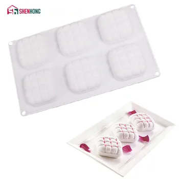 SHENHONG 6 Holes Pillow Silicone Mould Mousse Cake Mold For Baking Home Party Wedding silikon Silicona Baking Moldes
SHENHONG 6 Holes Pillow Silicone Mould Mousse Cake Mold For Baking Home Party Wedding silikon Silicona Baking Moldes