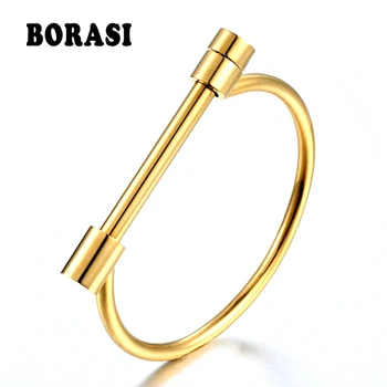 Fashion Luxury Famous Brand Jewelry Love Screw Cuff Bracelet For Women Gold Color Stainless Steel Bracelets & Bangles Wholesale
Fashion Luxury Famous Brand Jewelry Love Screw Cuff Bracelet For Women Gold Color Stainless Steel Bracelets & Bangles Wholesale