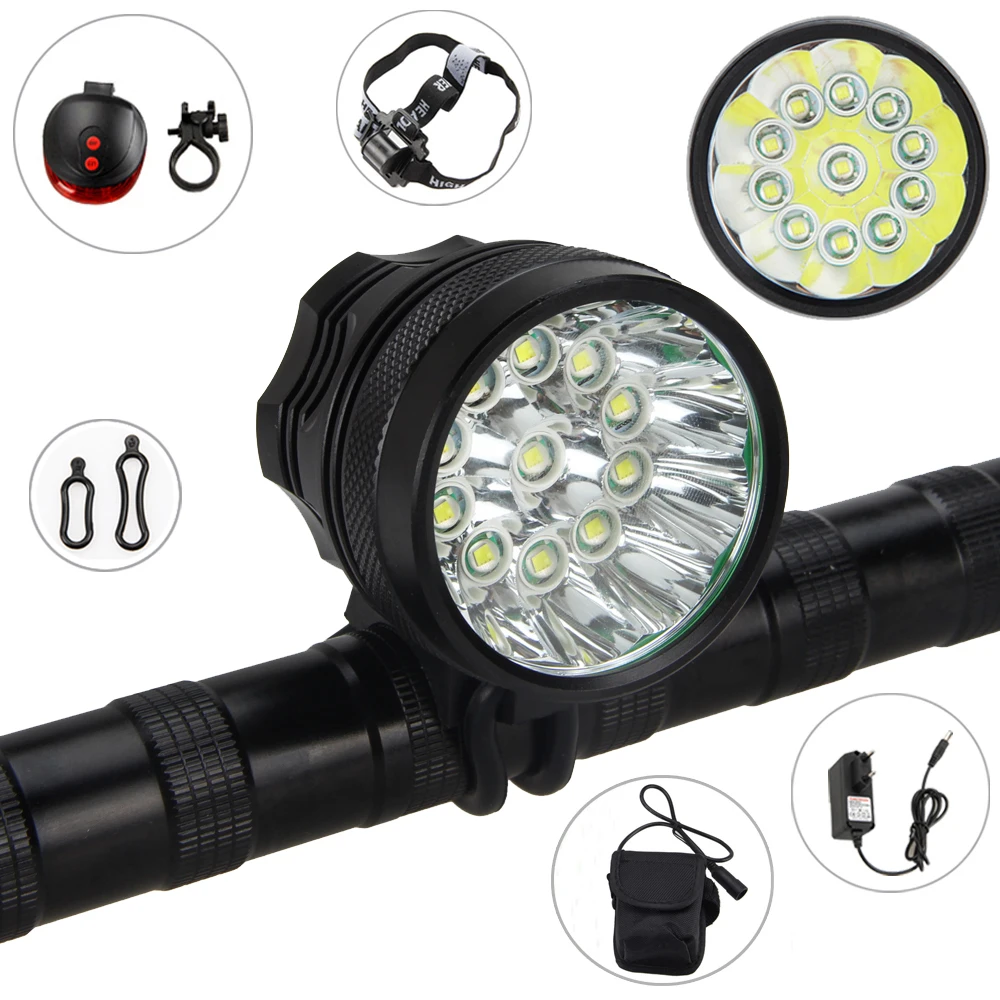 Bright 12000LM XML 11 T6 LED Head Torch Front Rechargeable Bicycle Light Bike Lamp Headlight +Battery +Charger
Bright 12000LM XML 11 T6 LED Head Torch Front Rechargeable Bicycle Light Bike Lamp Headlight +Battery +Charger