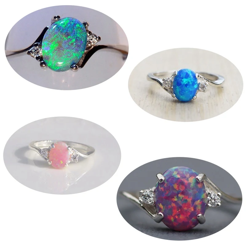 Trendy Big Oval Egg Shape Blue Opal Ring Cubic Zircon Halo Engagement Wedding Rings for Women 2018
Trendy Big Oval Egg Shape Blue Opal Ring Cubic Zircon Halo Engagement Wedding Rings for Women 2018