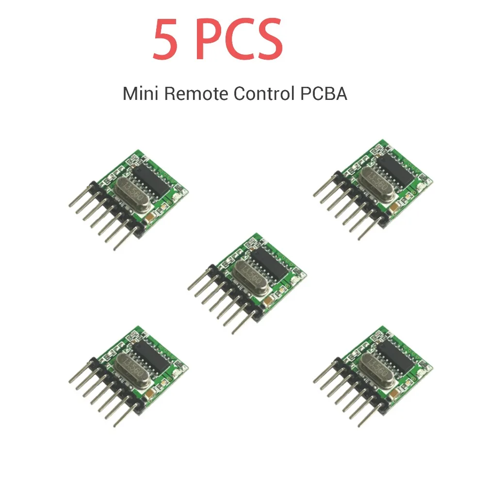 QIACHIP 5 pieces 433 Mhz Superheterodyne RF wireless transmitter module 1527 Encoding EV1527 Code 3V-24V For Remote control
QIACHIP 5 pieces 433 Mhz Superheterodyne RF wireless transmitter module 1527 Encoding EV1527 Code 3V-24V For Remote control