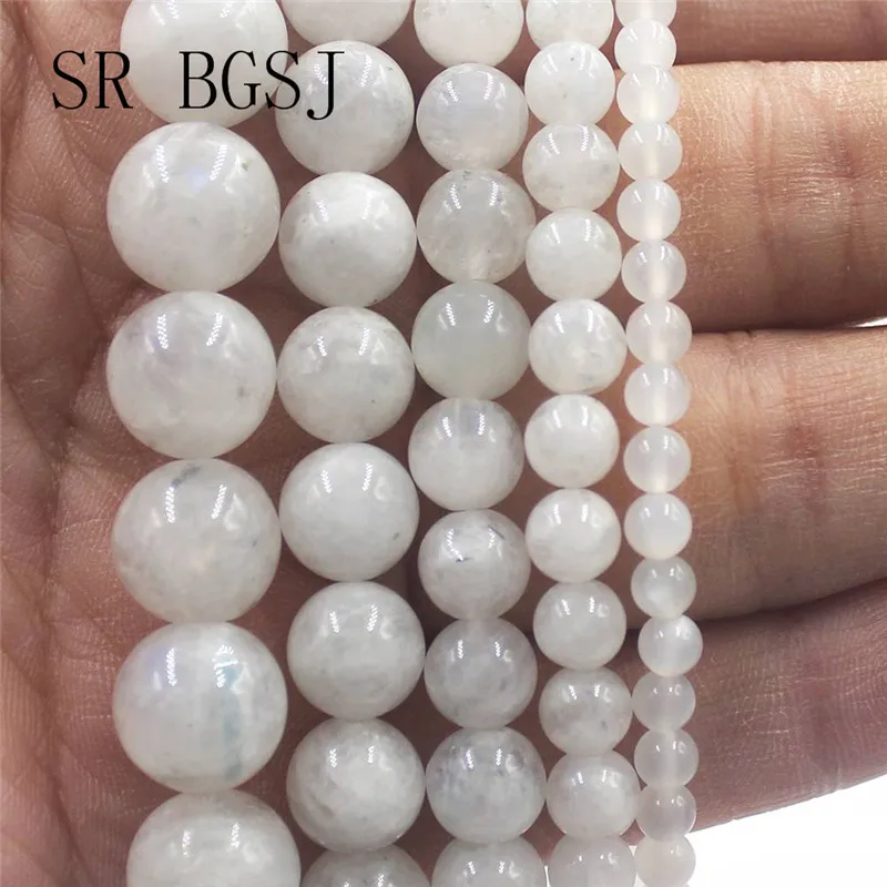 Free Shipping 4 6 8 10 12mm 2A White Moon Stone Gems Natural Round Stone Jewelry Making Beads Strand 15"
Free Shipping 4 6 8 10 12mm 2A White Moon Stone Gems Natural Round Stone Jewelry Making Beads Strand 15"