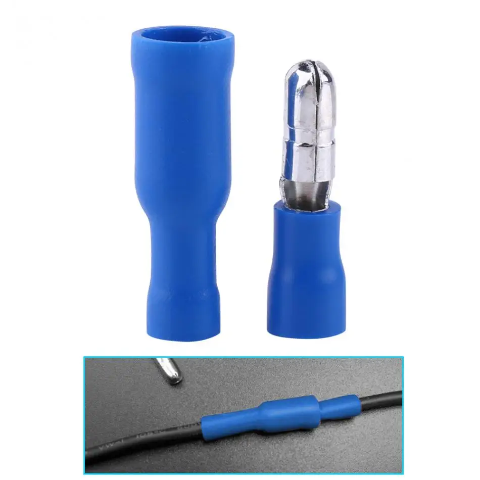 50Pcs Blue Male Female Bullet Terminal wire connectorTerminals Isolated Connector Brass Crimp Automobile Terminals banana plug
50Pcs Blue Male Female Bullet Terminal wire connectorTerminals Isolated Connector Brass Crimp Automobile Terminals banana plug