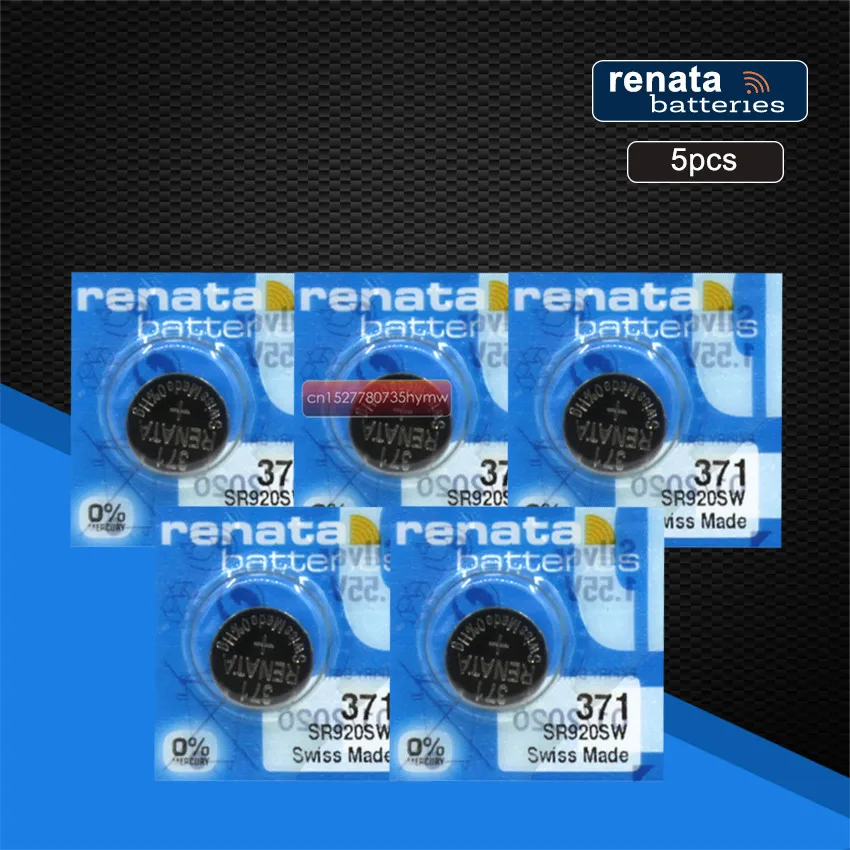 5pc RETAIL Brand New Renata LONG LASTING 371 SR920SW LR69 LR920 AG6 Watch Battery Button Coin Cell Swiss Made 100% Original
5pc RETAIL Brand New Renata LONG LASTING 371 SR920SW LR69 LR920 AG6 Watch Battery Button Coin Cell Swiss Made 100% Original