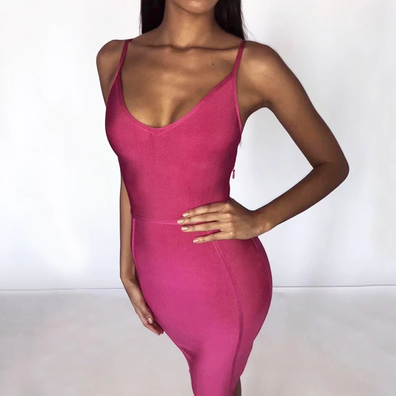 2019 Summer Sexy Newest Bandage Dress Spaghetti Strap Light Green Rose Red V Neck Bodycon Backless Solid Vestidos Party Night
2019 Summer Sexy Newest Bandage Dress Spaghetti Strap Light Green Rose Red V Neck Bodycon Backless Solid Vestidos Party Night
