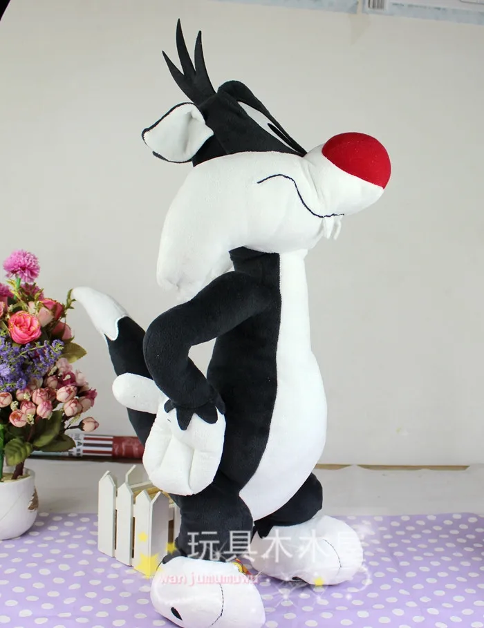 Warner Brothers Looney tus плюшевый Сильвестр Кот 47 см мягкая большая кукла игрушка|toy nesting