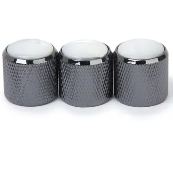 New 3pcs Domed Volume Tone Control Knob for Electric Guitar - Black with White Top
New 3pcs Domed Volume Tone Control Knob for Electric Guitar - Black with White Top
