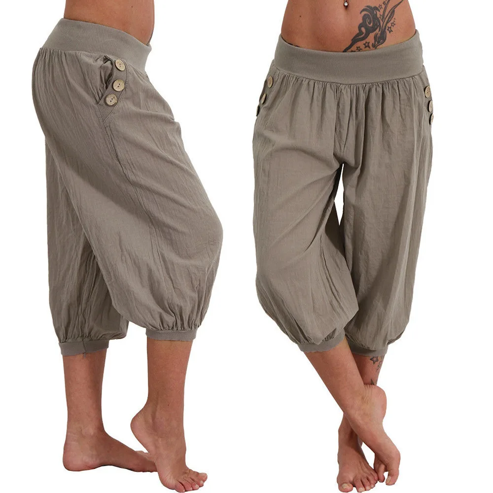 Plus Size S-5XL Women Boho Style Solid Pants with Pockets Loose Elastic Waist Wide Leg Pants Female 7 Colors Harem Pants
Plus Size S-5XL Women Boho Style Solid Pants with Pockets Loose Elastic Waist Wide Leg Pants Female 7 Colors Harem Pants