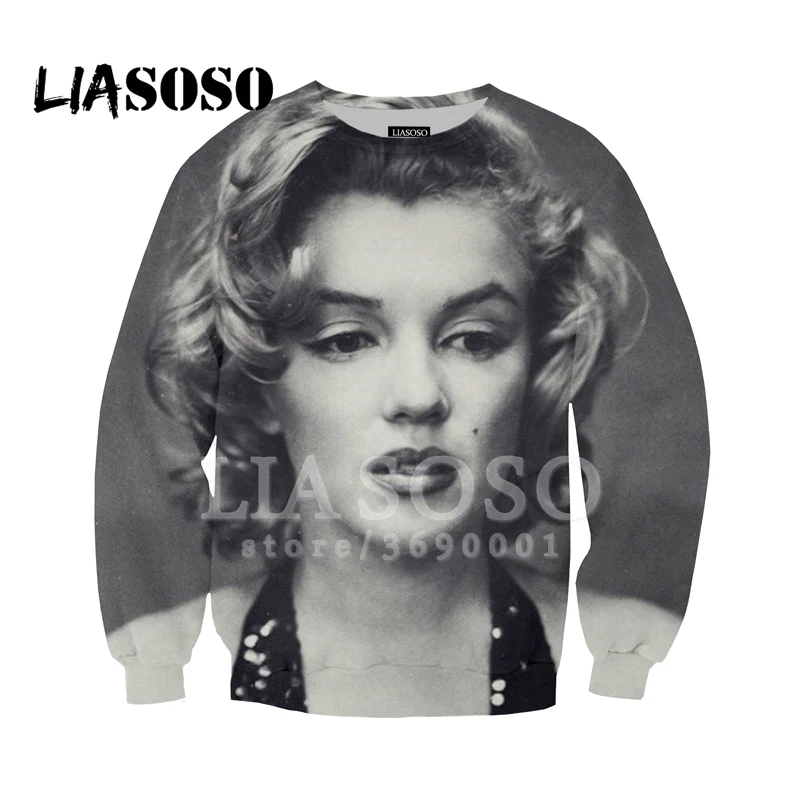 LIASOSO 2018 Sweatshirt Harajuku Hoodies 3d Print Creative Sexy Girl Marilyn Monroe Men Women casual Pullovers Long-sleeve X0881
LIASOSO 2018 Sweatshirt Harajuku Hoodies 3d Print Creative Sexy Girl Marilyn Monroe Men Women casual Pullovers Long-sleeve X0881