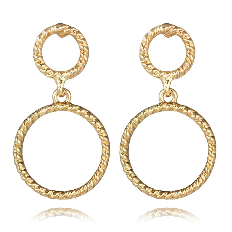 Crazy Feng New Simple Style Gold/Silver Color Drop Earring For Women Big Circle Dangle Earring Party Jewelry Accessories
Crazy Feng New Simple Style Gold/Silver Color Drop Earring For Women Big Circle Dangle Earring Party Jewelry Accessories