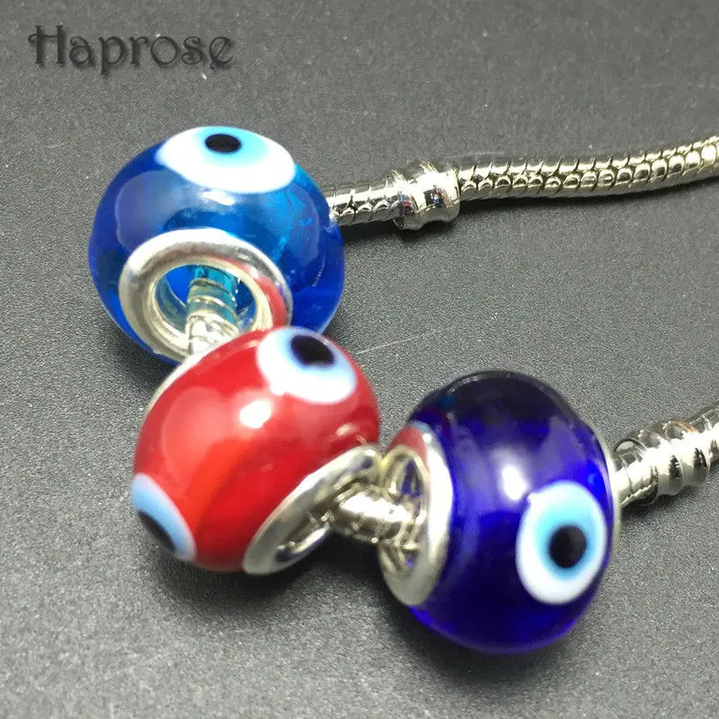 1PC European Big Hole Evil eye Glass Beads Fit Women Charm Bracelets & Necklace DIY jewelry Making Haprose Jewelry
1PC European Big Hole Evil eye Glass Beads Fit Women Charm Bracelets & Necklace DIY jewelry Making Haprose Jewelry