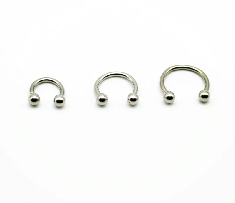 Wholesale Steel Horseshoe 316L Surgical Steel Nose Labret Ear Piercing Hoop Ring Eyebrow Universal 16G Body Jewelry 50pcs/lot
Wholesale Steel Horseshoe 316L Surgical Steel Nose Labret Ear Piercing Hoop Ring Eyebrow Universal 16G Body Jewelry 50pcs/lot
