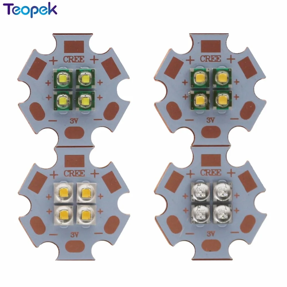 5x Cree 10W XPE 4 Chips LED Emitter Instead of MKR XML XP-E 3V 6V 12V White/Warm White/Blue/Green/Red/Yellow/Royal Blue 20mm PCB
5x Cree 10W XPE 4 Chips LED Emitter Instead of MKR XML XP-E 3V 6V 12V White/Warm White/Blue/Green/Red/Yellow/Royal Blue 20mm PCB