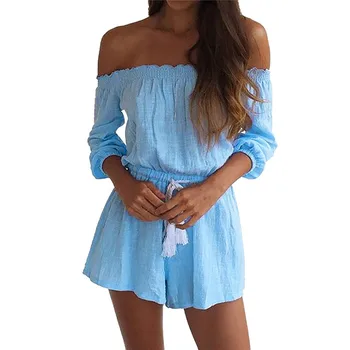 Women Newest 2019 Spring Summer Ladies Sexy Fashion Solid Color Off Shoulder Ruched Drawstring Sleeve Jumpsuit # 2019.4.10
Women Newest 2019 Spring Summer Ladies Sexy Fashion Solid Color Off Shoulder Ruched Drawstring Sleeve Jumpsuit # 2019.4.10