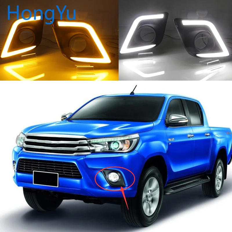 LED DRL For Toyota Hilux Revo Vigo 2015 2016 2017 Daytime Running Light Fog Lamp with Yellow Turning Signal Lamp
LED DRL For Toyota Hilux Revo Vigo 2015 2016 2017 Daytime Running Light Fog Lamp with Yellow Turning Signal Lamp