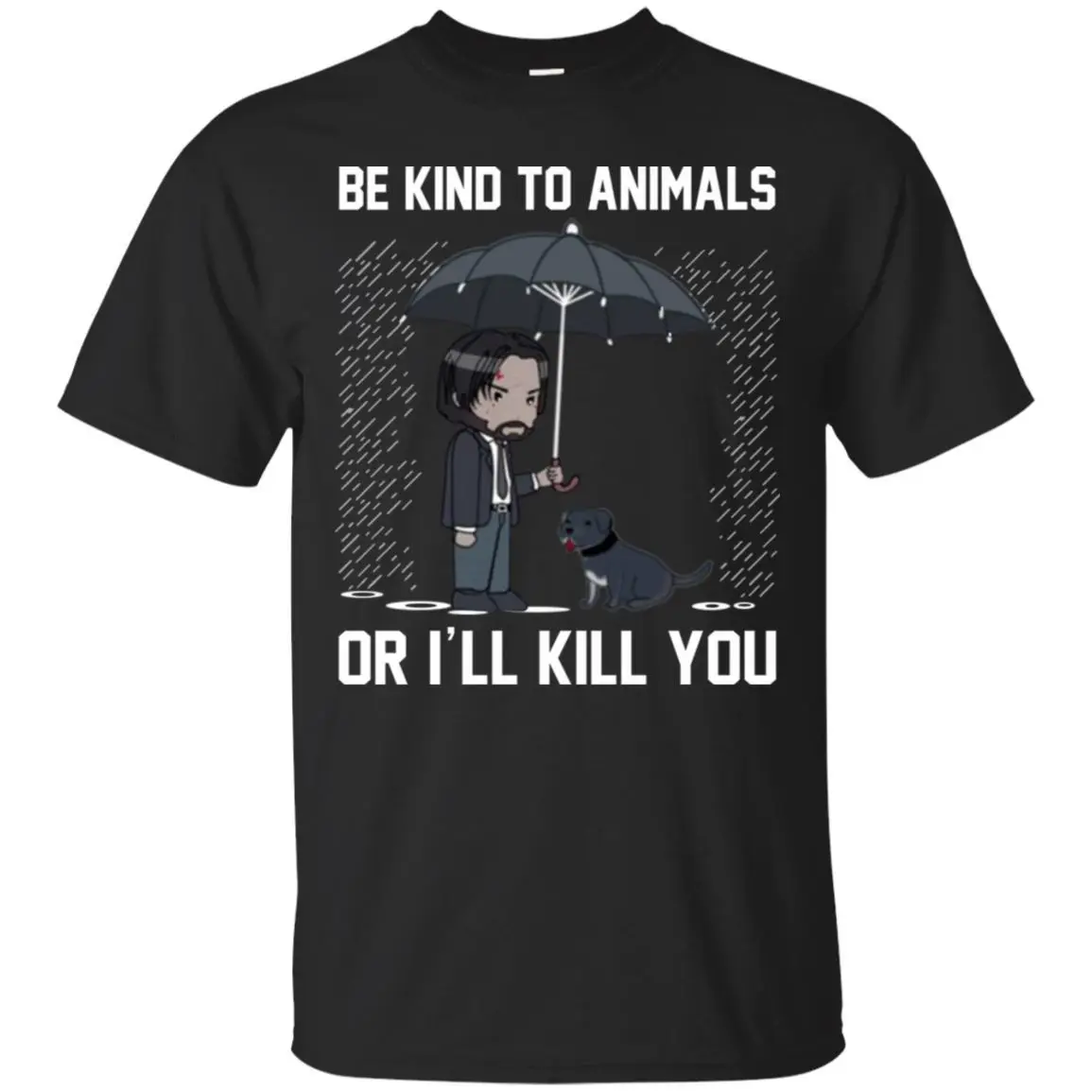 Футболка Keanu Reeves Be Kind To Animal Or I'll Kill You крутая Повседневная футболка с коротким