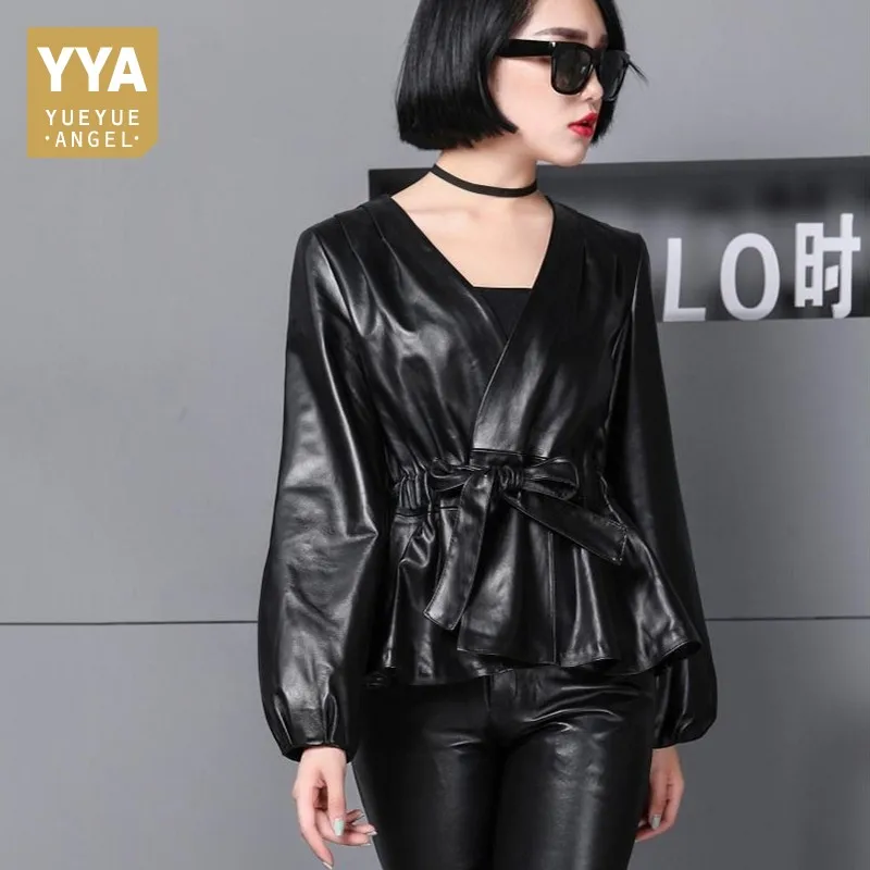 Leather Jacket Women V-Neck Sheepskin Coat Spring 2019 New Red Black Vintage Women Plus Size Female Short Genuine Leather Jacket
Leather Jacket Women V-Neck Sheepskin Coat Spring 2019 New Red Black Vintage Women Plus Size Female Short Genuine Leather Jacket
