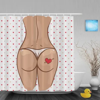Cute Cartoon Shower Curtain Sexy Back With The Lipstick Decor Bathroom Shower Curtains Waterproof Polyester Fabric With Hooks
Cute Cartoon Shower Curtain Sexy Back With The Lipstick Decor Bathroom Shower Curtains Waterproof Polyester Fabric With Hooks