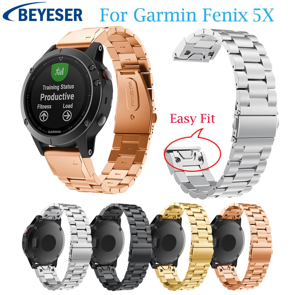 Metal Stainless Steel watchband For Garmin Fenix 5X/5X Plus Replacement Watch strap for Garmin Fenix 3/Fenix 3HR easy fit band
Metal Stainless Steel watchband For Garmin Fenix 5X/5X Plus Replacement Watch strap for Garmin Fenix 3/Fenix 3HR easy fit band
