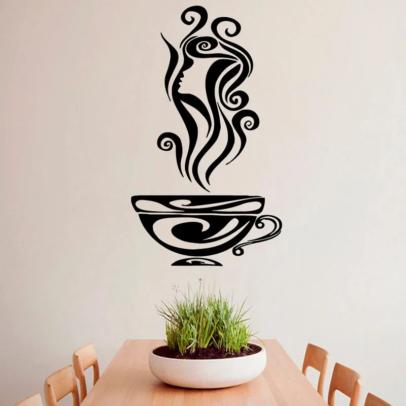 Hot Coffee Cup Aroma Girl Hair Profile Wall Stickers Kitchen Cafe Design Wall Vinyl Decal Sticker Art Mural
Hot Coffee Cup Aroma Girl Hair Profile Wall Stickers Kitchen Cafe Design Wall Vinyl Decal Sticker Art Mural