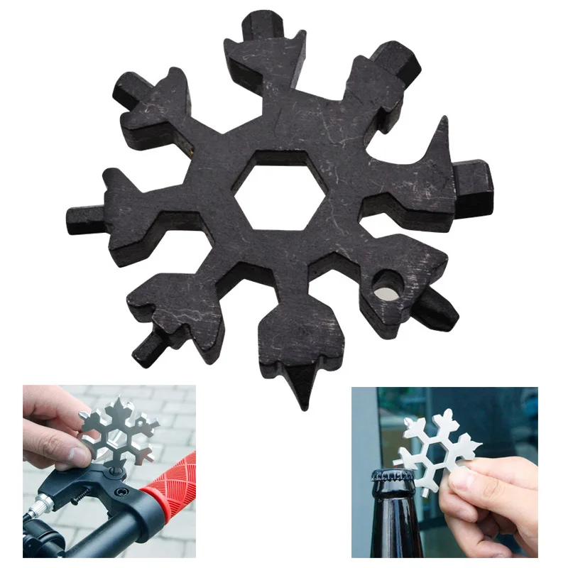 18-In-1 Snowflake Shape Multi Tools Pocket Tool Spanner Hex Wrench Multifunction Screwdriver Camp Survive Outdoor Hike Keyring
18-In-1 Snowflake Shape Multi Tools Pocket Tool Spanner Hex Wrench Multifunction Screwdriver Camp Survive Outdoor Hike Keyring