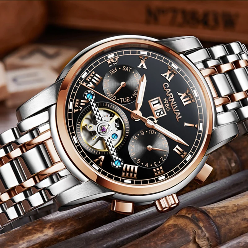 Luxury watch men Sapphire glass stainless steel Date Week Automatic machine black watch relogio masculino
Luxury watch men Sapphire glass stainless steel Date Week Automatic machine black watch relogio masculino