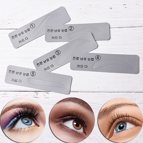 5pcs/set Men Reusable Eyebrow Stencil Set Eye Brow DIY Drawing Guide Styling Shaping Grooming Template Card Makeup Beauty Kit
5pcs/set Men Reusable Eyebrow Stencil Set Eye Brow DIY Drawing Guide Styling Shaping Grooming Template Card Makeup Beauty Kit