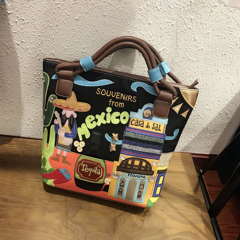 2018 Print Canvas Shoulder Bag Women Large Capacity Embroidery Handbag Female Shopping Bag Summer Beach Bag Lady
2018 Print Canvas Shoulder Bag Women Large Capacity Embroidery Handbag Female Shopping Bag Summer Beach Bag Lady
