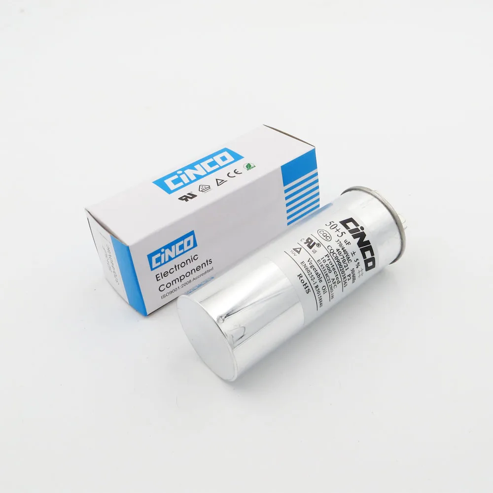 50uF+5uF 370/440VAC Run Capacitor Air Conditioner Compressor Motor Start Capacitor CBB65 Aluminum Can P2 CBB65A-1 370V 440V
50uF+5uF 370/440VAC Run Capacitor Air Conditioner Compressor Motor Start Capacitor CBB65 Aluminum Can P2 CBB65A-1 370V 440V