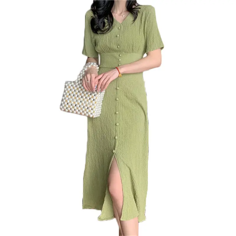 2 pcs Summer Set Women's Solid Button Crop Top And Skirt Set High Waist Casual Saia Vintage Elegant Split Outfits Jupe Sets f627
2 pcs Summer Set Women's Solid Button Crop Top And Skirt Set High Waist Casual Saia Vintage Elegant Split Outfits Jupe Sets f627