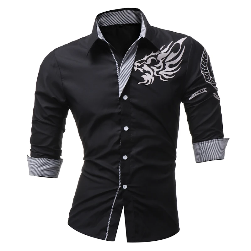 Male 2018 New Men'S Long-Sleeved Dress Shirt Dragons Men'S Casual Slim Lapel Male Quality Large Size 4XL
Male 2018 New Men'S Long-Sleeved Dress Shirt Dragons Men'S Casual Slim Lapel Male Quality Large Size 4XL