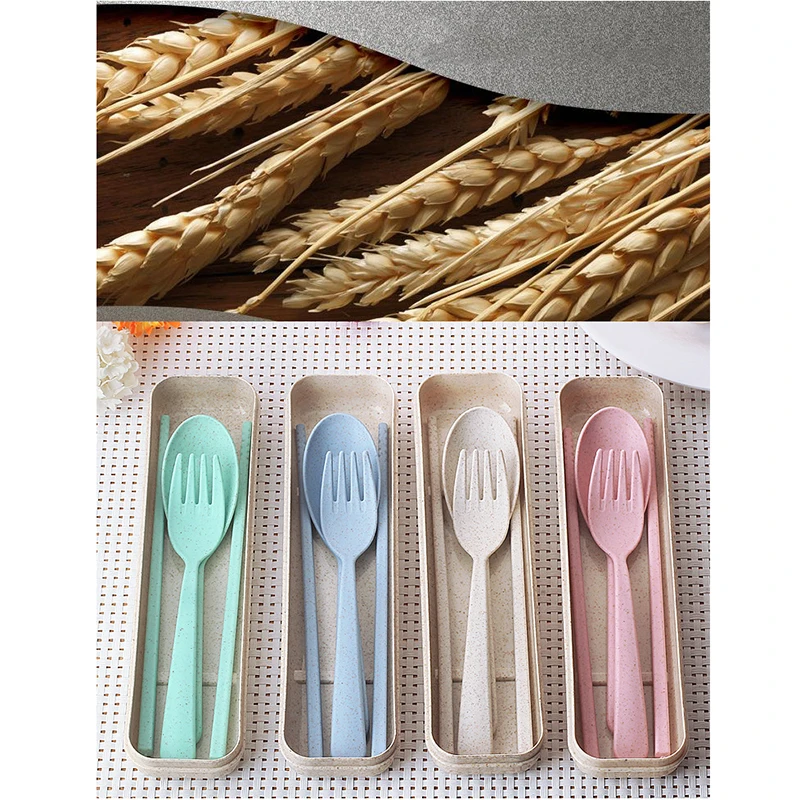 Eco-Friendly Straw Creative Children's Travel Portable Tableware Gift Box Student Chopsticks, Forks, Spoons Three-piece Set
Eco-Friendly Straw Creative Children's Travel Portable Tableware Gift Box Student Chopsticks, Forks, Spoons Three-piece Set