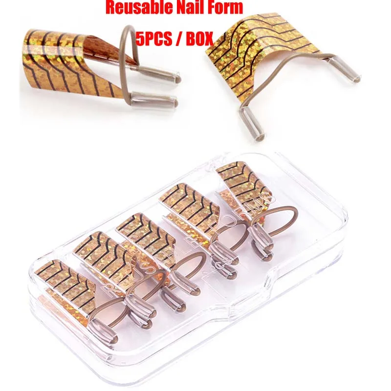 1Box / 5pcs Gold Reusable Nail Care Pro Forms UV Gel Polish Nail Extension Guide Tool Acrylic French Tips Finger Rest Nail Art
1Box / 5pcs Gold Reusable Nail Care Pro Forms UV Gel Polish Nail Extension Guide Tool Acrylic French Tips Finger Rest Nail Art