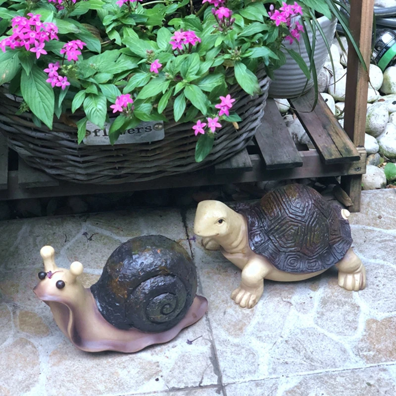 Resin Garden Animals Sculptures Tortoise Snail Garden Decoration Outdoor Pastoral Style Garden Ornaments
Resin Garden Animals Sculptures Tortoise Snail Garden Decoration Outdoor Pastoral Style Garden Ornaments