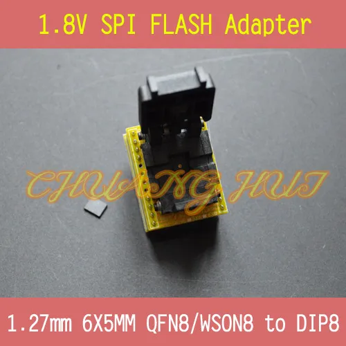 1.8V adapter for Iphone or motherboard 1.8V SPI Flash 6X5mm WSON8 W25 MX25 can use on programmers such as TL866CS TL866A
1.8V adapter for Iphone or motherboard 1.8V SPI Flash 6X5mm WSON8 W25 MX25 can use on programmers such as TL866CS TL866A