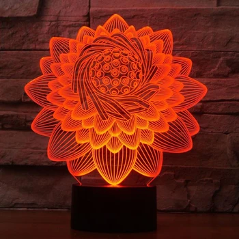 USB 7 Colors LED NightLight Sleep Lighting 3D Lotus Flower Shape Table Lamp Touch Button Floral Lampara Kids Gifts Bedroom Decor
USB 7 Colors LED NightLight Sleep Lighting 3D Lotus Flower Shape Table Lamp Touch Button Floral Lampara Kids Gifts Bedroom Decor
