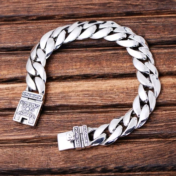 MetJakt Men's Classic Punk Link Bracelet with Totem Solid 925 Sterling Silver Bracelet for Male Biker Vintage Jewelry 21cm
MetJakt Men's Classic Punk Link Bracelet with Totem Solid 925 Sterling Silver Bracelet for Male Biker Vintage Jewelry 21cm