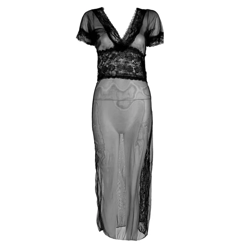 Women Sexy Long Dressing Night Sheer Dress Nightgown Sleepwear Lingerie +Thong Sleep Tops
Women Sexy Long Dressing Night Sheer Dress Nightgown Sleepwear Lingerie +Thong Sleep Tops