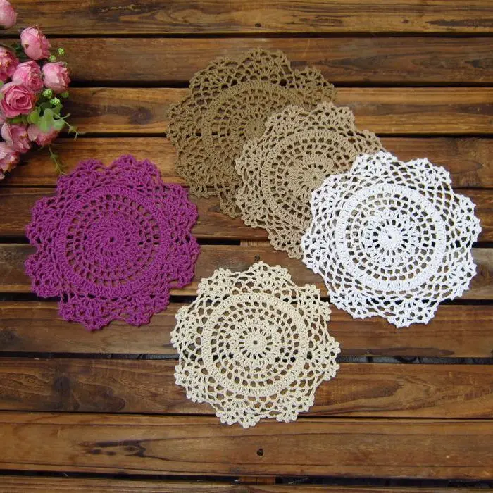 Japanese ZAKKA Handmade 16cm Round flower Lace Doilies Table Place Crochet Coaster Cup Mat Cotton Pastoral Doilies 10pcs/Lot
Japanese ZAKKA Handmade 16cm Round flower Lace Doilies Table Place Crochet Coaster Cup Mat Cotton Pastoral Doilies 10pcs/Lot
