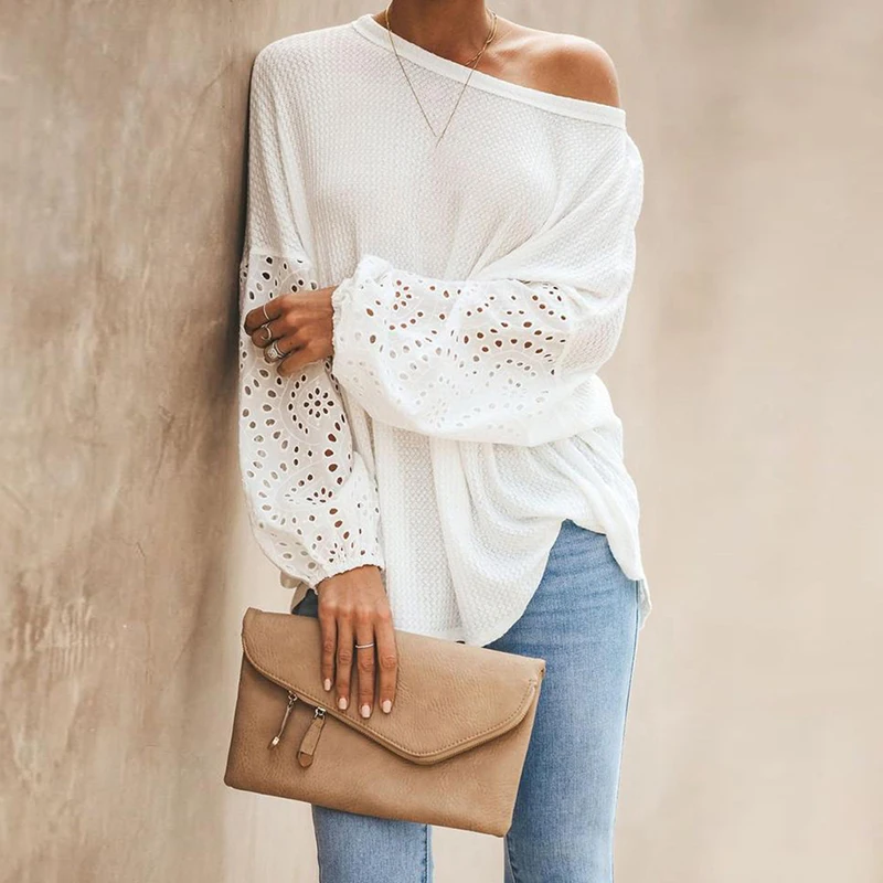 Elegant Embroidery Floral Hollow Out T-Shirt Women Lantern Sleeve White Tops Spring Summer Casual Loose Blusas Plus Size
Elegant Embroidery Floral Hollow Out T-Shirt Women Lantern Sleeve White Tops Spring Summer Casual Loose Blusas Plus Size