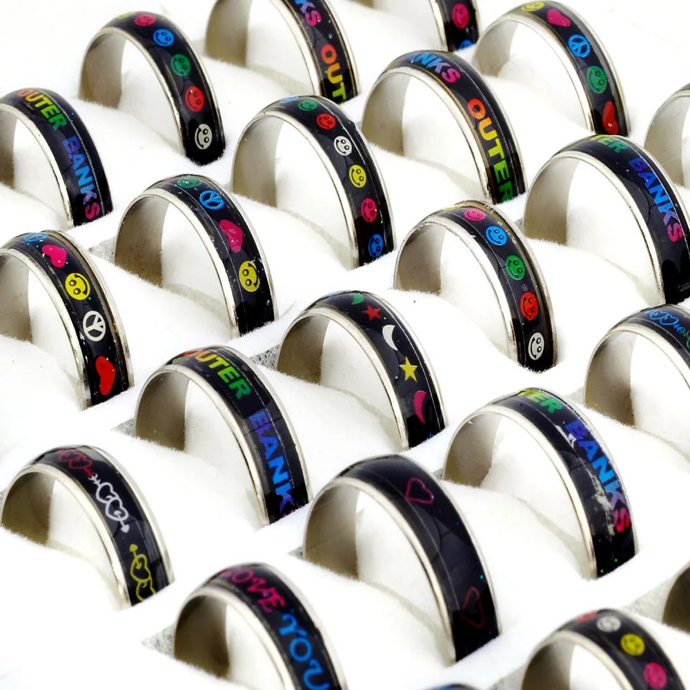 Wholesale 10Pcs/Set Exotic Change Color Mood Rings For Women Cute Girl Children Temperature Ring Party Jewelry Accessories
Wholesale 10Pcs/Set Exotic Change Color Mood Rings For Women Cute Girl Children Temperature Ring Party Jewelry Accessories