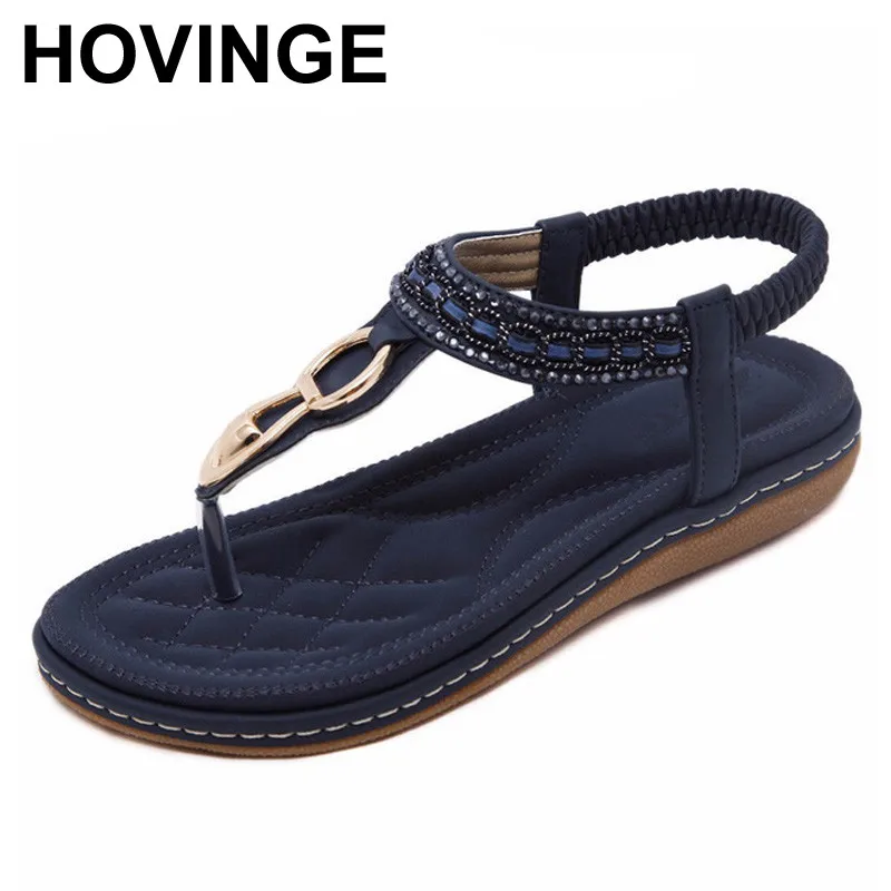HOVINGE new women Bohemia Flat sandals shoes woman String Bead flip flop Metal Decoration beach sandals casual shoes
HOVINGE new women Bohemia Flat sandals shoes woman String Bead flip flop Metal Decoration beach sandals casual shoes