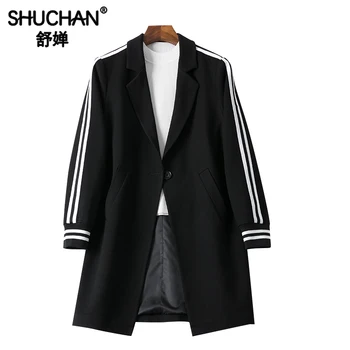 Shuchan Streetwear Woman Blazer 2019 Autumn Winter New Items women jacket with stripes on the sides long blazer fashion black
Shuchan Streetwear Woman Blazer 2019 Autumn Winter New Items women jacket with stripes on the sides long blazer fashion black