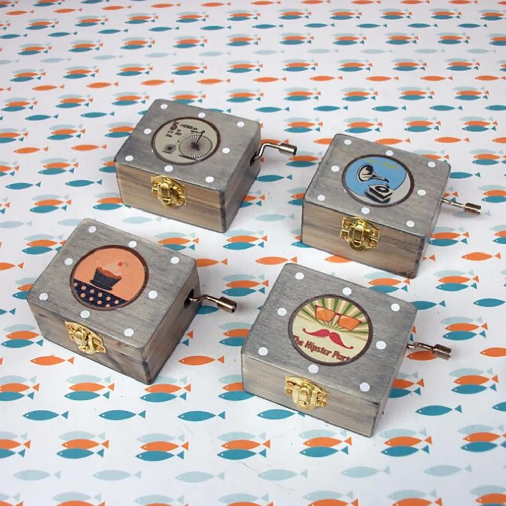 High Quality Wooden Music Boxes Grey Painting Cartoon Pattern Hand Crank Music Box Home Decorations Desktop Toy Gift 2018
High Quality Wooden Music Boxes Grey Painting Cartoon Pattern Hand Crank Music Box Home Decorations Desktop Toy Gift 2018