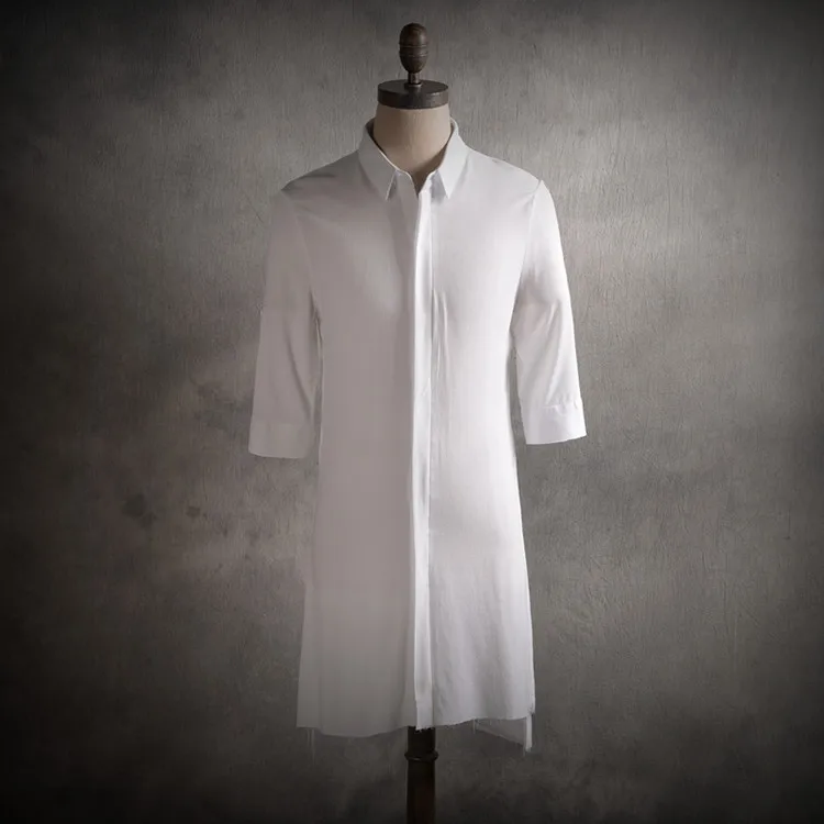 2021 New Fashion White Linen Shirt Men Half-sleeve Medium-long Thin Personality Casual Loose Shirt Singer Clothing
2021 New Fashion White Linen Shirt Men Half-sleeve Medium-long Thin Personality Casual Loose Shirt Singer Clothing