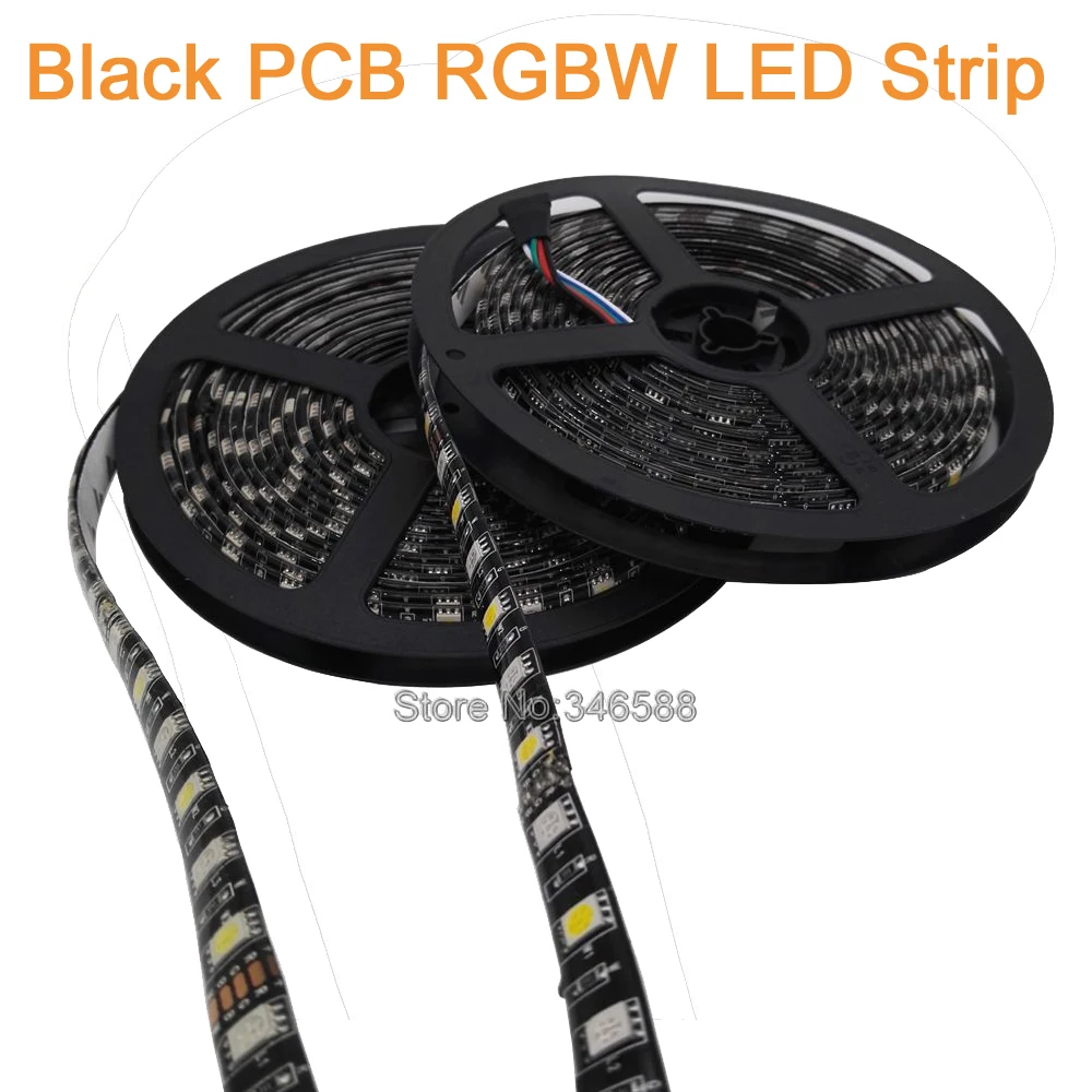 5M 12V DC 10mm Width Black PCB 60LED/M SMD 5050 RGBW LED Strip IP20 IP65 IP67 Wateproof Flexible Ribbon RGBCW RGBWW | Лампы и