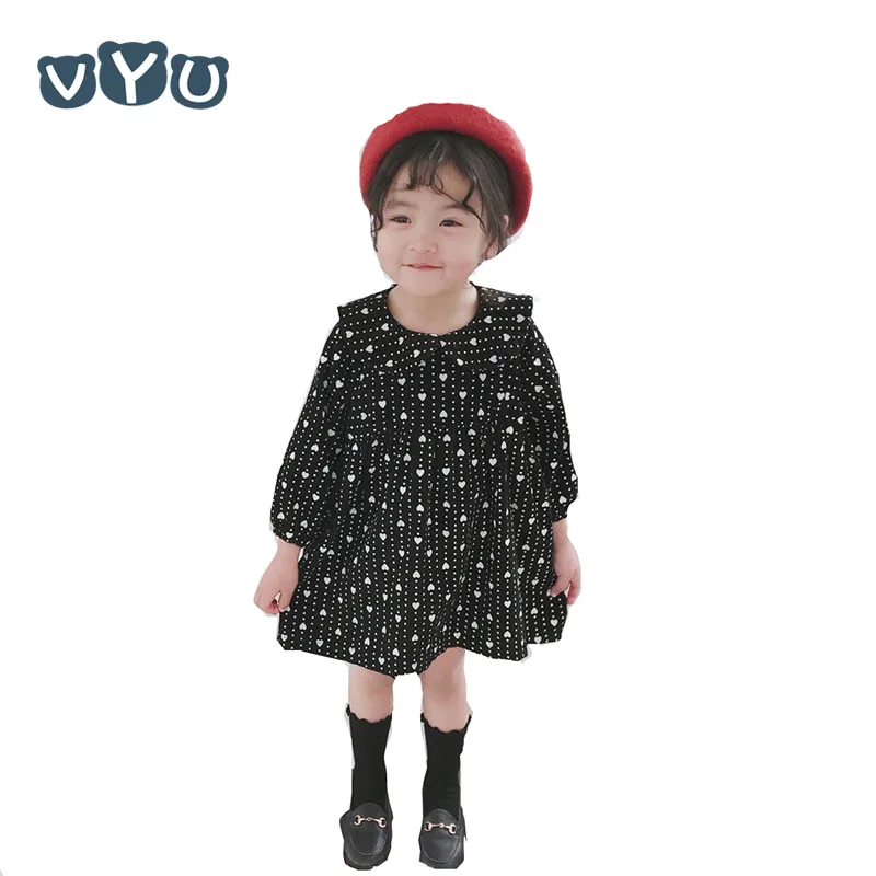 2019 Spring Kids Girls Heart Pattern Printed Long Sleeved Dress Peter Pan Collar Cute Girls Dress Party Princess Dress
2019 Spring Kids Girls Heart Pattern Printed Long Sleeved Dress Peter Pan Collar Cute Girls Dress Party Princess Dress