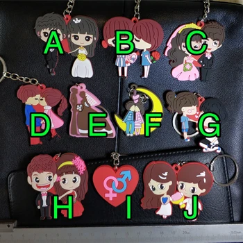 100pcs/Lot Pvc Lovers Keychain Couples Key Chain Birthday Gift For Lover Wedding Keyring Kiss Key Rings For Choose Styles
100pcs/Lot Pvc Lovers Keychain Couples Key Chain Birthday Gift For Lover Wedding Keyring Kiss Key Rings For Choose Styles