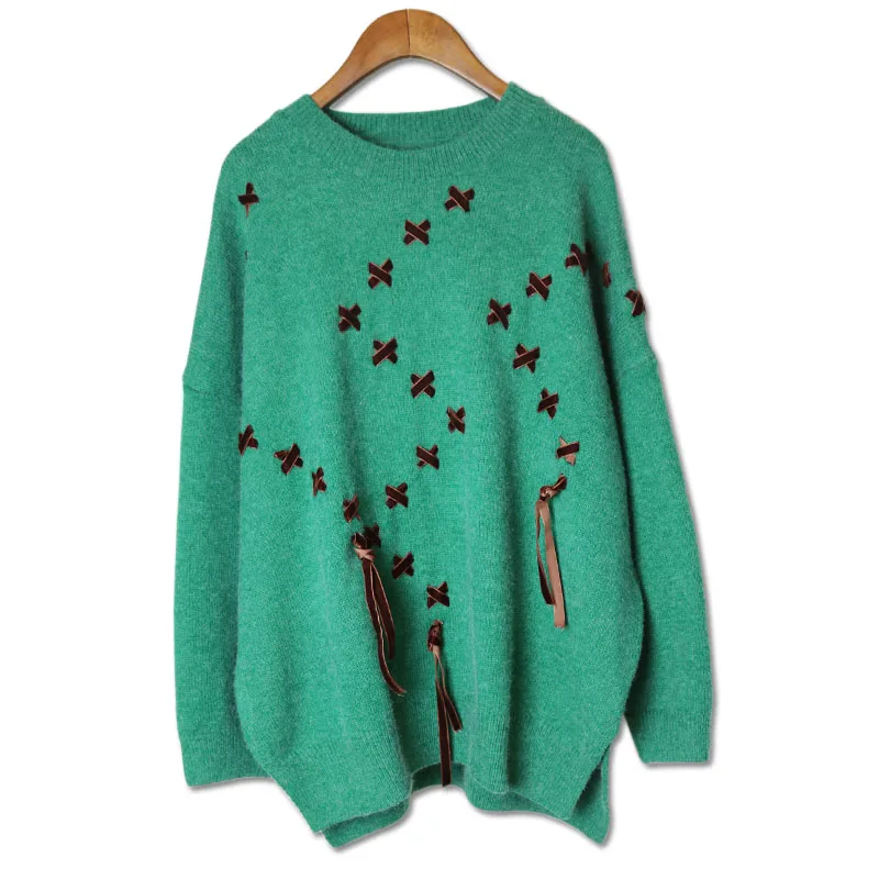 Streetwear Plus Size Sweater Women Soft Jumper Pull Femme Autumn Winter 2017 Lace Up Loose Casual Pullovers Sweaters
Streetwear Plus Size Sweater Women Soft Jumper Pull Femme Autumn Winter 2017 Lace Up Loose Casual Pullovers Sweaters